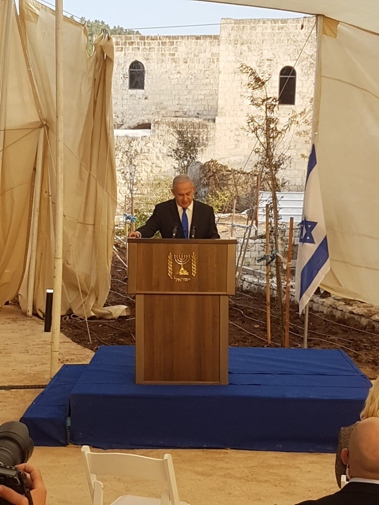 ראש הממשלה מר בנימין נתניהו בטקס חאן שער הגיא - צילום חיים צח לעמ