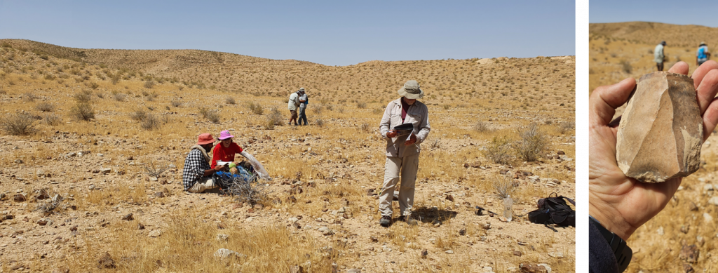 איור 3. שרידי אתר מהפליאולית התיכון באזור באר רסיסים