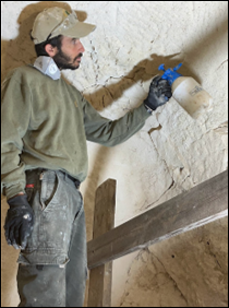 ייצוב פני שטח הסלע המפורר עי התזה של מים חזקים – מי סיד