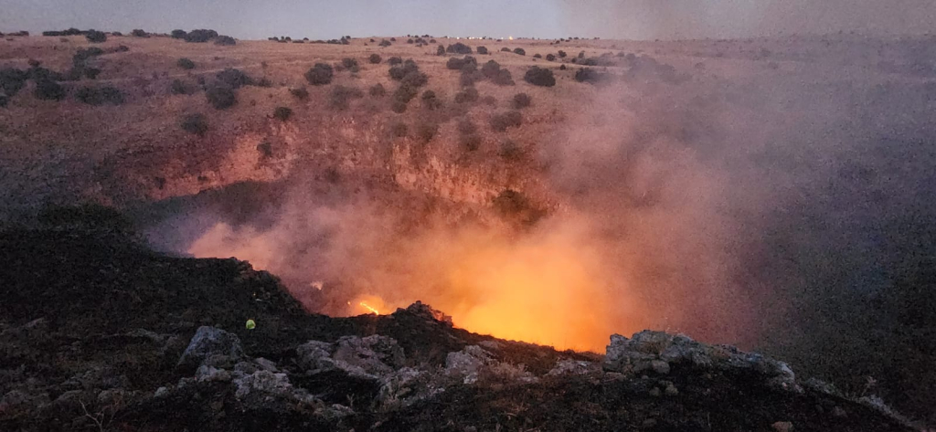 השריפה ברמת הגולן. צילום: איתן ניסים